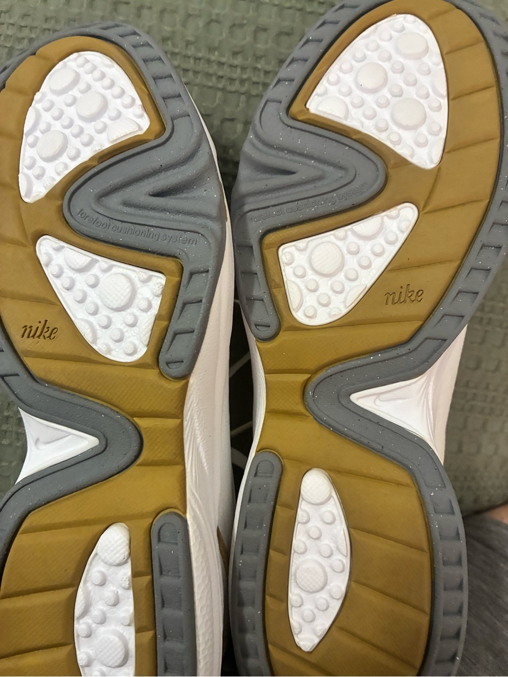 Nike Women’s White and Gold Low-Top Athletic Sneakers - Picture 6 of 7